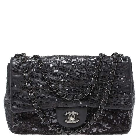 chanel sequin boy bag|sparkly chanel bag.